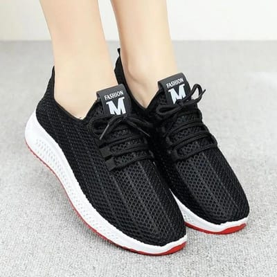 Nieuwe Casual Sneakers Dames Mesh Oude Pekinese Stoffen Schoenen Hardloopschoenen Mode Kokosnoten Schoenen 40 black