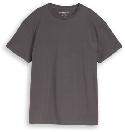 Tom Tailor - Oversized T-shirt met print - Maat 152 - dark urban grey