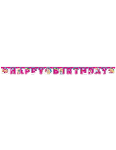 Vlagjes slinger verjaardag Happy Birthday slinger Barbie Dreamtopia