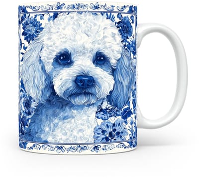 Mok Bichon Frise Beker voor koffie of tas voor thee, cadeau voor dierenliefhebbers, moeder, vader, collega, vriend, vriendin, kantoor, opa, oma, hond, kerst, sinterklaas, verjaardag