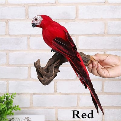 2 stuks 25cm Landelijke Tuindecoratie Simulatie Vogel, Papegaai Veer Handwerk, Woonkamer Decoratie En Landschapsdecoratie 25 cm-2PCS