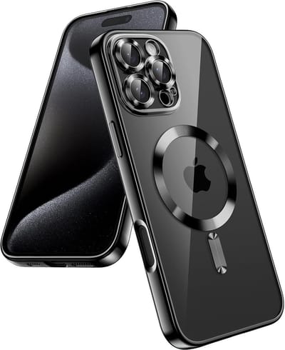 Casemania Hoesje Geschikt voor Apple iPhone 16 Pro Max - Zwart - Siliconen Back Cover - Geschikt voor MagSafe