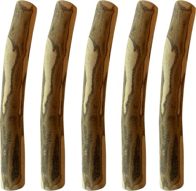 Boris & Lotje Olijfhout kauwstaaf hond 100% natuurlijk maat S, 12-15 cm - Vijf stuks - Olijfboom kauwstok