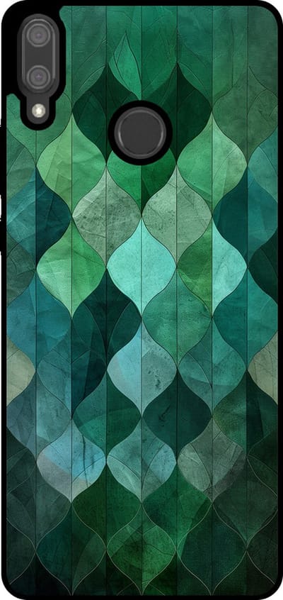 Smartphonica Telefoonhoesje Geschikt voor Huawei Y9 (2019) met groene bladeren opdruk - TPU backcover case green leafs design geschikt voor Huawei Y9 (2019)