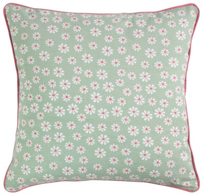 Daisy Flowers Kussen groen 50x50cm
