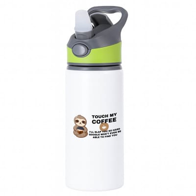Hacebo® - Koffie waterfles met rietje groen - Koffie - Koffieliefhebber cadeau - Leuke cadeau - met opdruk - Coffee gift - verslaafd aan koffie - collega cadeau - water fles - 650ML