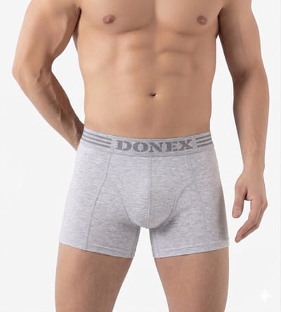 DONEX® Heren Boxershorts – 4 Stuks – Grijs – Katoen – Comfort Fit - Maat M