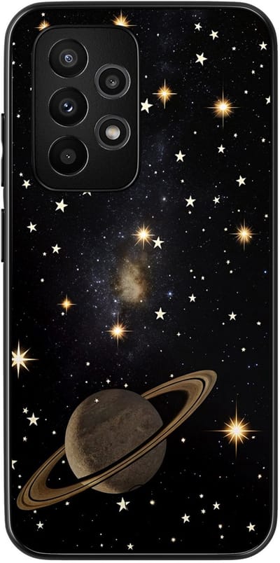 Hoesje geschikt voor Samsung Galaxy A53 - Space - Roze - TPU case - Print - Hardcase zwart telefoonhoesje