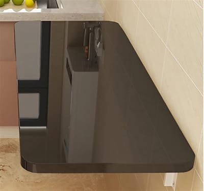 Opvouwbaar Bureau - Wandbureau Compact - Ruimtebesparend Werken - Inklapbaar Ontwerp - 90cm Breed - Zwart
