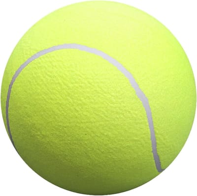 Grote tennisballen - Huisdier speelgoed - Buiten spelen - Niet-schurende vilscoating - 24 cm diameter - Geel