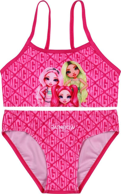 Rainbow High - Tweedelig roze zwempak, meisjesbadpak / 98-104