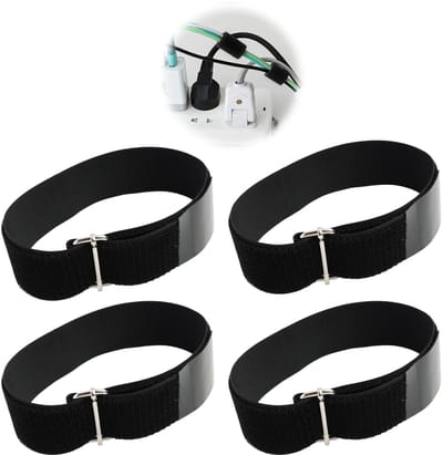 Dailygoods- Klittenbandbanden 50 cm - Extra breed - Antislip - Elastisch - Veiligheid - Siliconen punten voor goede grip - Kabelbinders