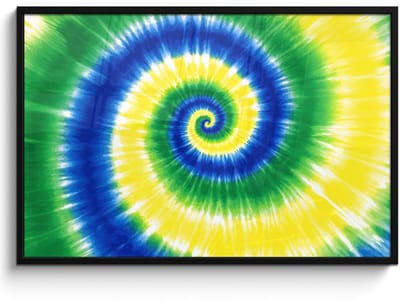Poster in lijst - Fotolijst 120x80 cm - Posters - Spiraal - Groen - Draaiend - Posterlijst zwart - Decoratie - Wanddecoratie woonkamer - Muurdecoratie slaapkamer