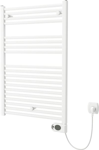 Plieger Elba Elektrische handdoekradiator – Handdoek verwarmer – Met klokthermostaat – 94.2 cm x 60 cm – 500 Watt – Wit