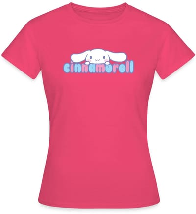 Cinnamoroll Gluurt Over De Letters T-Shirt Dames