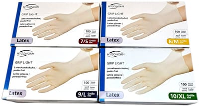 Latex handschoenen wegwerp maat XL 100 stuks - poedervrij - wit