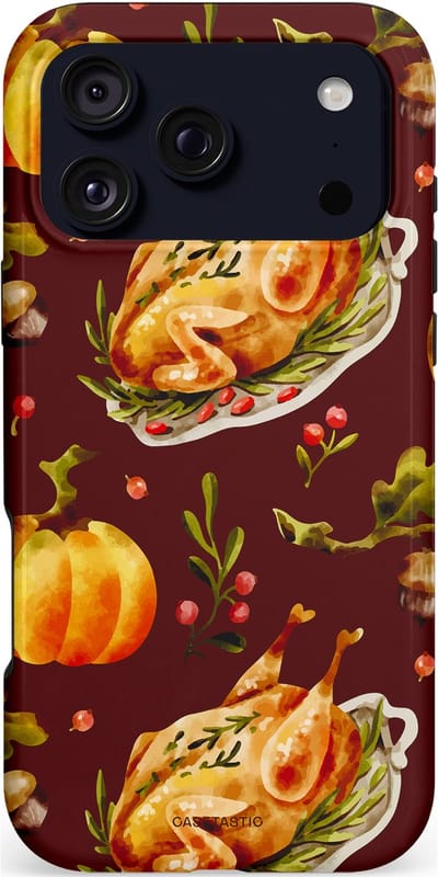 Casetastic hoesje geschikt voor Apple iPhone 17 Pro Max - MagSafe - Dubbellaagse bescherming - Overvloed - Fashion Case - Bruin Bordeaux Goud Oranje