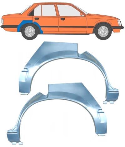 Reparatiepaneel achterspatbord voor Opel Rekord E 1977-1986 / Links + Rechts