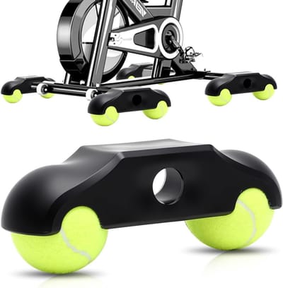 Set van 4 Schokabsorberende Rocker Plate Voeten voor Indoor Fietsen met Tennisballen, Geschikt voor Wahoo Kickr Core 2, Draagbaar en Stabiel