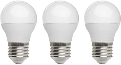 Kobi LED Lamp Mini Bolvorm E27 8.5W - 806lm - 3000K - 230V - Voor Bedlamp, Wandverlichting of Bureau - 3 stuks