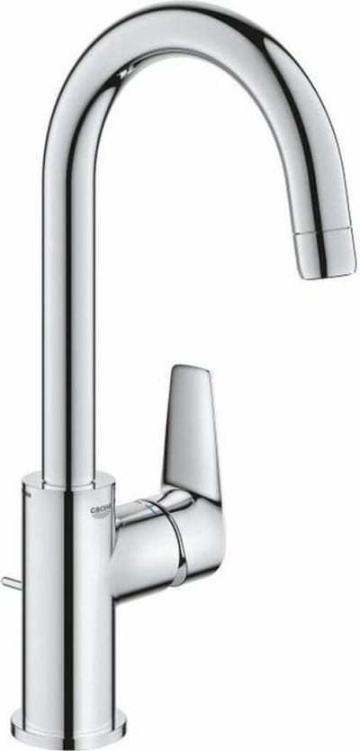 Grohe Start Edge - Wastafelkraan met draaibre uitloop en trekwaste, chroom 24201001