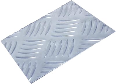 Aluminium Traanplaat - Metaalplaat Grip - Vloer Bescherming - Antislip Oppervlak - 200x200mm 5mm