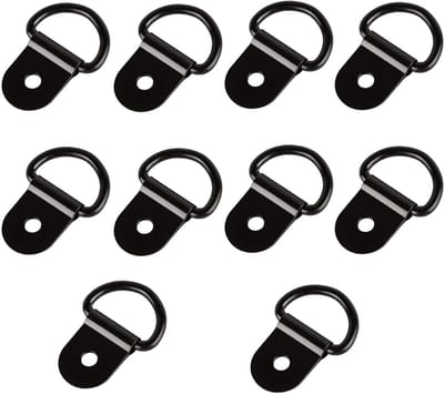 D-opbouwring - Sjorring D-ring - Lading vastzetten - Inklapbaar zwaar belastbaar - 100 kg - Zilver