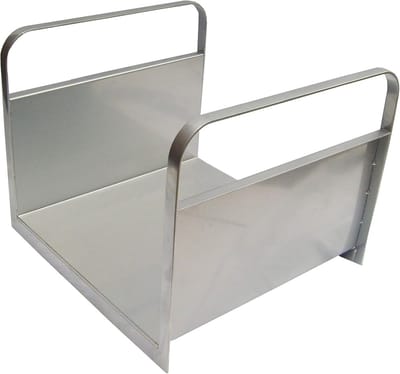 Houten mand - Opbergmand staal - Haardhout opslag - Twee handvatten - 43x41x35cm - Niet gespecificeerd