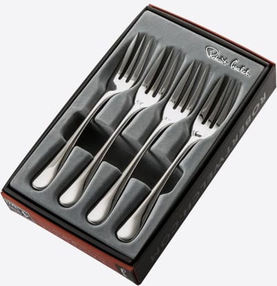 Robert Welch Radford set van 4 taartvorken uit rvs 16.3cm
