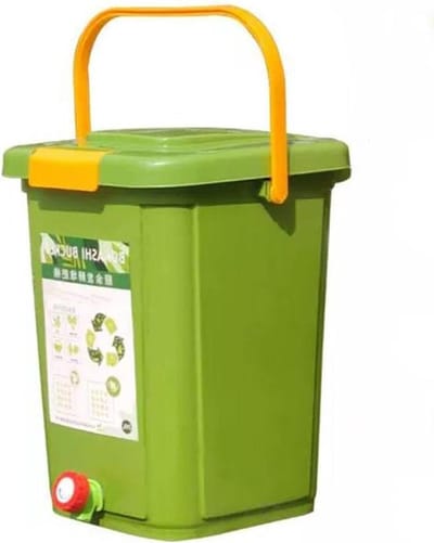 Compostbak Keuken - Binnen Composter - Afval Verminderen - Geurarm Ontwerp - 20 Liter - Groen