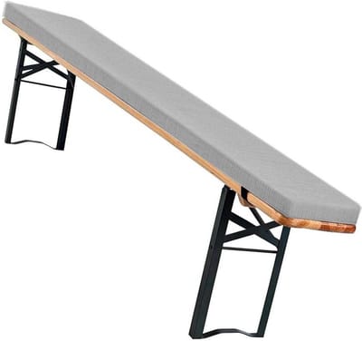 Buitenbankkussen - Terraskussen Zitkussen - Buiten Ontspannen - Wasbare Hoes - 180 x 30 cm - Lichtgrijs