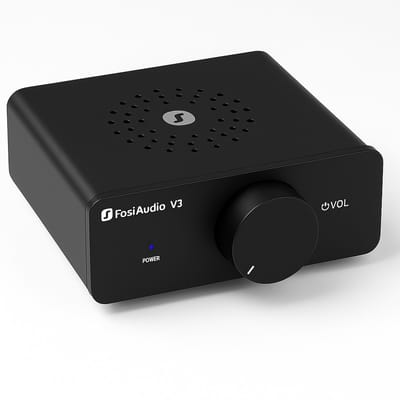 DrPhone FosiAudio V3 Pro - Audio Versterker – Voor Passieve Luidsprekers - Stereo Versterker - Japanse ELNA-Condensatoren