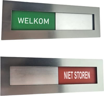 CombiCraft Welkom-Niet Storen schuifbordje met tape 180 x 60 mm - per stuk