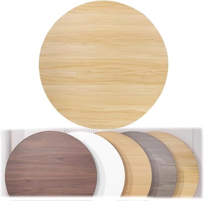 Ronde tafel - Eettafel bijzettafel - Restaurant vergaderruimte - Waterdicht design - 60 cm diameter - Licht walnoot