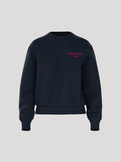 Björn Borg Essential 1 Trui Lange Mouw Dames Sweater - Vrouwen Trui - Donkerblauw - Maat L