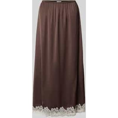 Midirok van viscose met kant