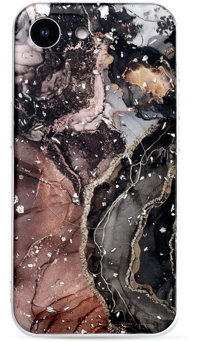 Casemania Hoesje Geschikt voor Apple iPhone 16e - Zwart - Marmer Back Cover met Camera Bescherming - Geschikt voor MagSafe