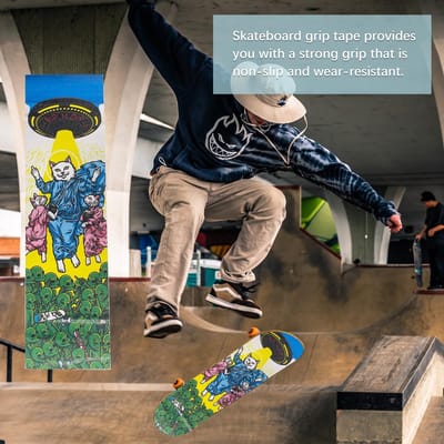 Dailygoods- Griptape Professioneel - Antislip - Slijtvast - Waterdicht - Luchtbelvrij - 84 x 23 cm - Skateboard Tape