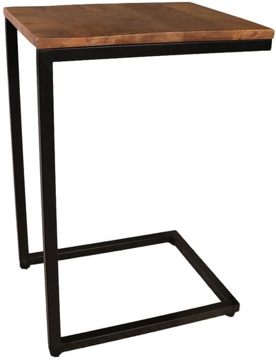 Bijzettafel Jerry 55cm bruin duurzaam mangohout laptoptafel mango side table