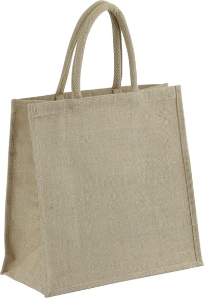Boodschappentas - naturel - jute - 35 x 34 cm - strandtas - shopping bag - tas - hengsels - draagtas