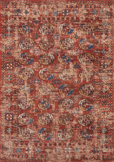 Wasbaar Binnen & Buiten Vloerkleed - 140 x 200 cm - Louis De Poortere Kasak Aksou - Laagpolig Tapijt - Gerecycled PET - Made in Belgium - Circulair