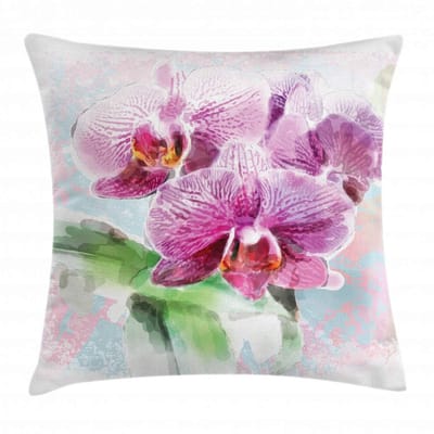 ABAKUHAUS Orchidee-kussenhoes – dubbelzijdig bedrukt – 50x50 cm – veelkleurig
