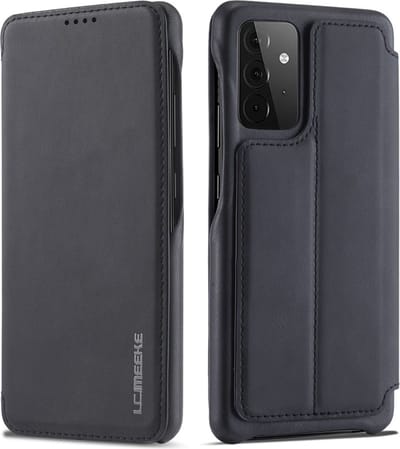 LC.IMEEKE Hoesje - Geschikt voor Samsung Galaxy A52 / A52s Hoesje - LC.IMEEKE Retro Book Case - Zwart