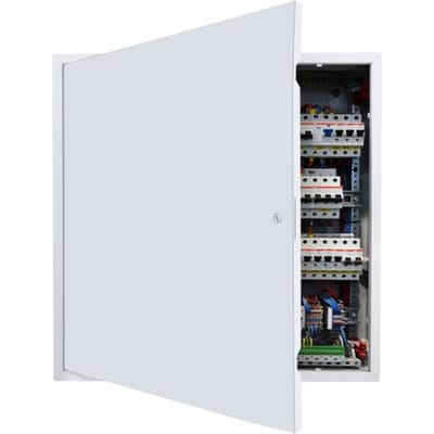 VEVOR Inspectieluik 613 x 613 mm Inspectiedeur Gegalvaniseerd stalen plaat Gipsplaat, 165° Werkgebied Onderhoudsluik Vlakke luik Inspectieluik Cam Lock, Toegangsdeur Inspectieplaat