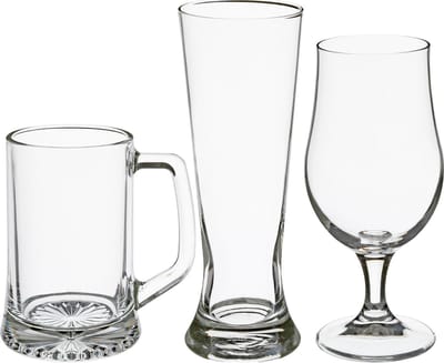 Secret de Gourmet Bierglazen set - pilsglazen/bierpullen/bierglazen op voet - 12x stuks