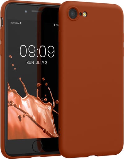 kwmobile telefoonhoesje geschikt voor Apple iPhone SE (2022) / iPhone SE (2020) / iPhone 8 / iPhone 7 - Hoesje voor smartphone - Back cover in roestoranje