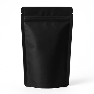100x Zwarte Kraftpapier Stazakken met Zipper (250ml) – Aluminiumvrij & Voedselveilig