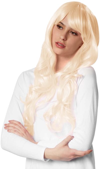 dressforfun - Pruik lang haar lokken blond - verkleedkleding kostuum halloween verkleden feestkleding carnavalskleding carnaval feestkledij partykleding - 303625