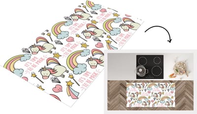 Keukenloper - Loper keuken - Regenboog - Unicorn - Diamant - Quotes - Patroon - 120x60 cm - Keukenloper vinyl