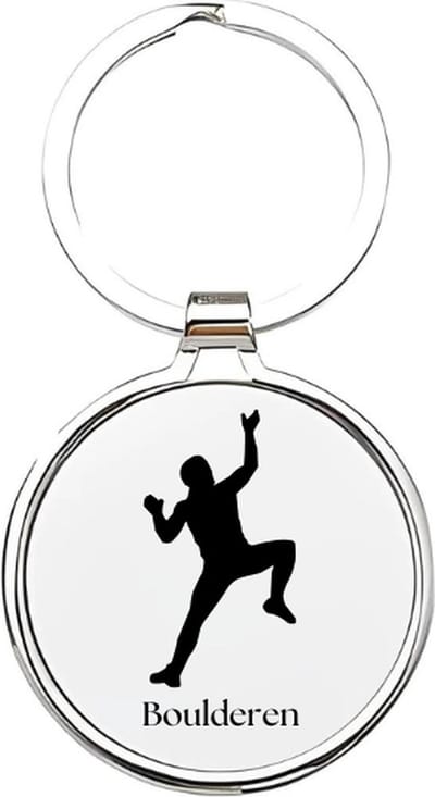 Akyol - boulderen Sleutelhanger - Sport - muurbeklimmers - muurklimmen - boulderer - sport - sportliefhebber - extreme sport - bergbeklimmen - boulder - muurbeklimmer - muurbeklimster - 4 x 7,5 CM